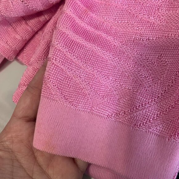 Misook Women's Knit Blazer Size SP Bubblegum Pink Rayon Old Money Feminine - Picture 12 of 12